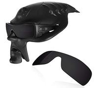 RockShell Lenti polarizzate di ricambio per occhiali da sole Oakley Batwolf OO9101 rettangolari da 27 mm, Nero corvino - Geekpolar, Taglia unica