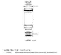 Rockshox Deluxe/super Deluxe Metric Air Corp Argento 165/190 x 37.5-45 mm Silver