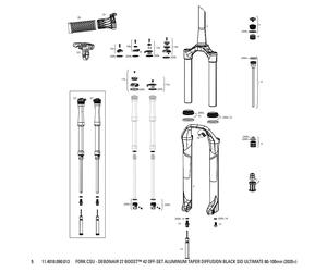 Rockshox Forcella Mtb Sid Ultimate Manual Boost 15x110 Mm 42 Offset Debon Air Diffusion Black