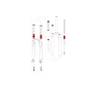 Rockshox Steel Service Kit Upper Tubes Only Argyle Nero