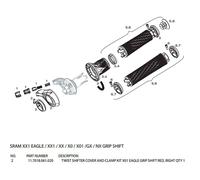 Rockshox Morsetto Sram Gripshift X01 Eagle Red Black / Red