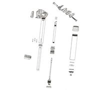 Rockshox Reverb Axs B1+ 2026 Upper Piston 34.9 Mm Oro 175 mm Silver