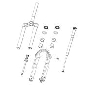 ROCKSHOX Debonair Splined 35 mm Include Tappo Superiore e valvola di Servizio, N