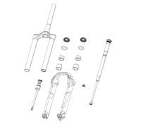 Rockshox Spare Front Suspension Decal Kit Boxxer 26/27.5 White/Black Lowerleg B1