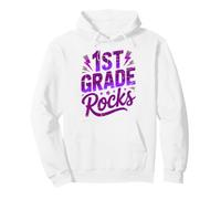 Rockstar 1 ° Grado Rocks Happy Choir Teacher Squad Throwback Felpa con Cappuccio