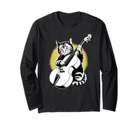 Rockstar Bassist Cat on Cat - Contrabbasso (basso verticale) Maglia a Manica
