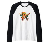 Rockstar Burger Costume per Gli Amanti del Rock e delle Chitarre Maglia con Maniche Raglan