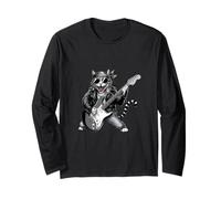 Rockstar Cat Chitarrista Cool Band Music Lover Abbigliamento Maglia a Manica