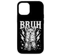 Rockstar Corgi Saxophone Meme Funny “BRUH” Lightning Dog Custodia per iPhone 12/12 Pro