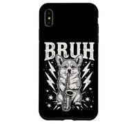 Rockstar Corgi Saxophone Meme Funny “BRUH” Lightning Dog Custodia per iPhone XS Max