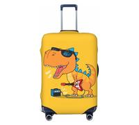 Rockstar Dinosaur Travel Luggage Covers - Copertura elastica per valigie, protezione per bagagli 45-81 cm, nero, Small