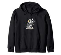Rockstar Eagle con Chitarra elettrica per Un Look a Dondolo Felpa con Cappuccio