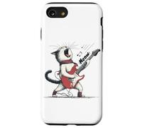 Rockstar - Gatto che suona la chitarra - Funny Meow Music Lover Cat Custodia per iPhone SE (2020) / 7 / 8