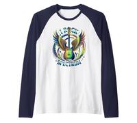 Rockstar I Rock The Spectrum Autism Dad Love Inclusion Hope Maglia con Maniche Raglan
