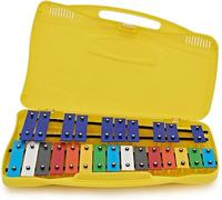 ROCKSTAR - Xilofono Cromatico SF25C Glockenspiel Metalofono Carrello, Strumento Musicale a 25 Tasti Colorati con Custodia e Mazzette
