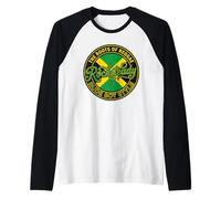 Rocksteady Reggae Roots Jamaican Ska Invecchiato Maglia con Maniche Raglan