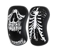 RockTape Assassins Ginocchiere 5mm - Supporto al Ginocchio in Neoprene per Compressione, Calore e Stabilità Durante l’Allenamento Intenso, Stampa Teschio, Small