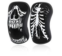 RockTape Assassins Ginocchiere 5mm - Supporto al Ginocchio in Neoprene per Compressione, Calore e Stabilità Durante l’Allenamento Intenso, Stampa Teschio, Medium