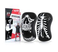 RockTape Assassins Black Skull 7mm, Maniche protettive per Il Ginocchio Unisex Adulto, Nero/Bianco, S