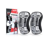 RockTape Assassins Manifesto 7mm, Maniche protettive per Il Ginocchio Unisex Adulto, Nero/Bianco, XL