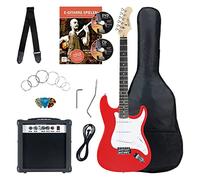 Rocktile Banger's Pack Set Chitarra Elettrica Rosso - Kit Completo per Chitarre Elttriche con Amplificatore 25W, Custodia Morbida, Cavo, Tracolla, Tremolo, Plettri - Red Highgloss