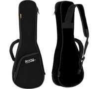 ROCKTILE Borsa Ukulele Soprano, gigbag imbottito (1 cm) con tasca esterna per accessori. Dimensioni interne: 56x19x7,5 cm. Colore nero/arancione.