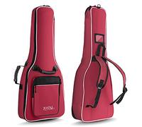 ROCKTILE Custodia Classica Per Chitarra 1/2 (gigbag imbottito, imbracatura zaino, 2 tasche esterne) rosso vino