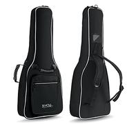 ROCKTILE Custodia Classica Per Chitarra 1/2 (gigbag imbottito, set zaino, 2 tasche esterne) nera