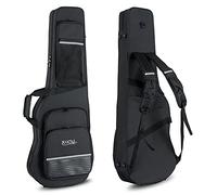 ROCKTILE Premium Softcase per Chitarra Elettrica - Gigbag con imbottitura termica extra spessa - Custodia per chitarra elettrica con 3 grandi tasche esterne per spartiti e accessori