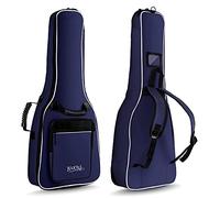 ROCKTILE Custodia Per Chitarra Classica 1/2 (gigbag imbottito, imbracatura zaino, 2 tasche esterne) blu