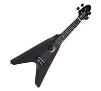 Rocktile FV-04 BK Ukulele - Ukulele Soprano in Design Heavy - Mensola: 343 mm - Lunghezza Totale: 60,5 cm - Corpo e Manico in Tiglio - Dotata di Corde Aquila Super Nylgut - 2 Strap Pins - Nero