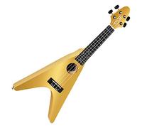 Rocktile FV-04 GD Ukulele - Ukulele Soprano in Design Heavy - Mensur: 343 mm - Lunghezza Totale: 60,5 cm - Corpo e Manico in Tiglio - Dotata di Corde Aquila Super Nylgut - 2 Strap Pins - Oro
