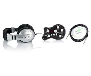 Rocktile GP-10 Practice Kit, Controlli Gain e Tone, Accordatore integrato | Amplificatore per cuffie portatile e multieffetto, Simulazione speaker commutabile, 8 tipi di effetti (Chorus, Flanger, Delay