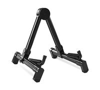 Rocktile GSF-2020B Supporto Universale Pieghevole per Chitarre Nero | Adatto a tutte le chitarre, bassi e strumenti simili fino a 20 cm di spessore, In alluminio leggero e resistente, Peso: 390 g