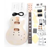 Rocktile Kit Chitarra Elettrica Single Cut-Style, Manico: mogano avvitato | "Do-it-yourself" Kit chitarra elettrica, Corpo: mogano con top massiccio in pioppo, Tastiera: palissandro, Inlays: Crown