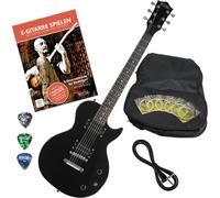 Rocktile L-100 BL Chitarra Elettrica Black Set con Accessori, Corpo: Tiglio