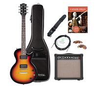 Rocktile L-100 SB Chitarra elettrica nera Starter SET