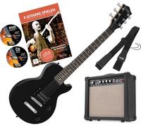Rocktile L-50B Junior 3/4 Mensur SET (Chitarra Elettrica per bambini da 6 a 12 anni, amplificatore, cinghia, cavo) nero