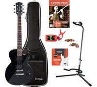 Rocktile LP-100 BL Chitarra Elettrica Nera SET incl. Gigbag + Supporto + Corde + Accordatore + Plettro