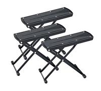 Rocktile Poggiapiedi Per Chitarra Nero Set Da 3, 6 altezze regolabili