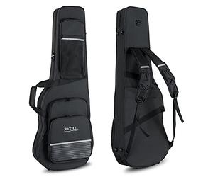 ROCKTILE Premium Softcase per Chitarra Elettrica - Gigbag con imbottitura termica extra spessa - Custodia per chitarra elettrica con 3 grandi tasche esterne per spartiti e accessori
