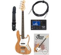 Rocktile Pro JB-30PR Ashwood E-Bass Natur Set, Basso, Jazz-Style E-Bass