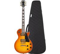 Rocktile Pro L-200OHB Set Chitarra Elettrica con Gigbag - Corpo: Mogano - 2 Humbucker Pickup - Manico in acero incollato - Tastiera in palissandro - Ponte Tune-O-matic - Orange Honey Burst