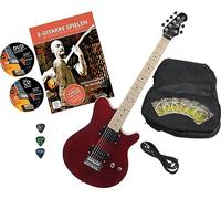 Rocktile Pro MM150-TR Chitarra Elettrica Transparent Red Set con Accessori | Modello: MM150-TR, Corpo: tiglio, Top fiammato, Manico: acero avvitato, 2 humbucker pickup, 22 tasti jumbo, Tastiera in acero