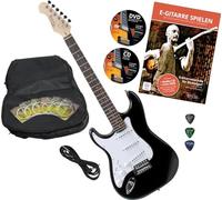 Rocktile Pro ST3-BK/RW-L Chitarra Elettrica Black Lefty Set con Accessori