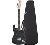 Rocktile Pro ST60-BK Chitarra Elettrica All Black Set con Custodia Morbida