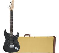 Rocktile Pro ST60-BK Chitarra Elettrica All Black Set Con Custodia Rigida