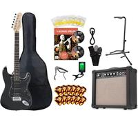 Rocktile Pro ST60-BK Chitarra Elettrica All Black Super Kit, Corpo: Mogano