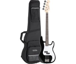 Rocktile Puncher E-Bass Black Set (Preci-Style, pickup split, 22 tasti, in ustodia leggera) Nero