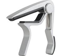 Rocktile TC1-C Capotasto argento per chitarra classica/concert, pressione uniforme su corde in nylon, montaggio rapido, pratico da usare con una mano.